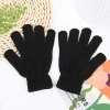 The factory of single-color couple gloves of Da Bingsha, full-finger plain weave, versatile and warm knitted gloves for men and women in autumn and winter, is selling like crazy across borders details Picture